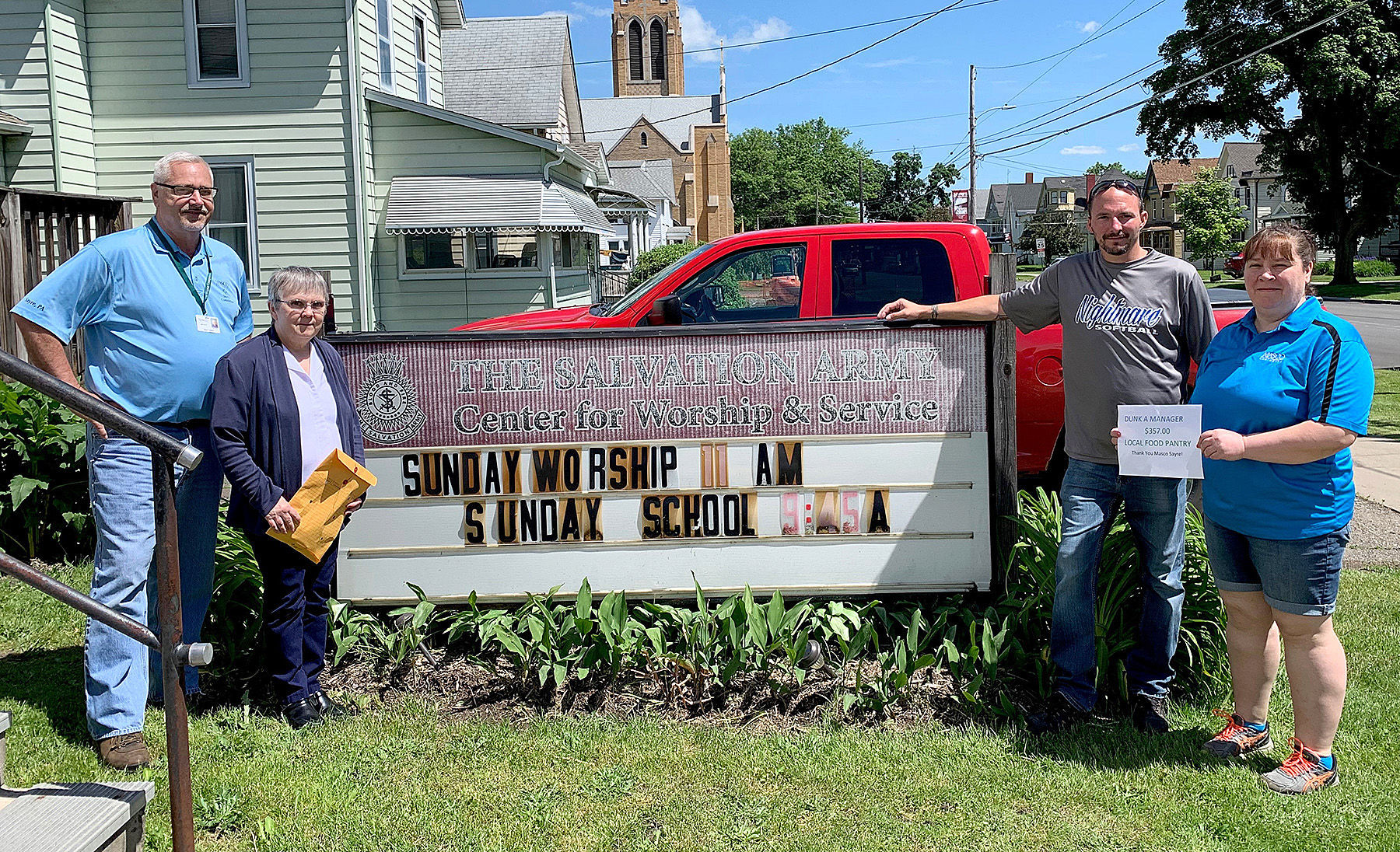 Masco Cabinetry donates to Salvation Army through dunk tank fundraiser